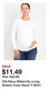 Old Navy Old Navy Maternity Long-Sleeve Crew-Neck T-Shirt offer