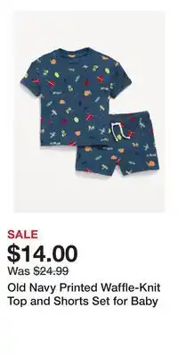 Old Navy Old Navy Printed Waffle-Knit Top and Shorts Set for Baby offer