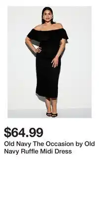 Old Navy Old Navy The Occasion by Old Navy Ruffle Midi Dress offer