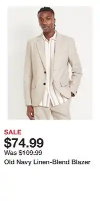 Old Navy Old Navy Linen-Blend Blazer offer