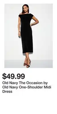 Old Navy Old Navy The Occasion by Old Navy One-Shoulder Midi Dress offer