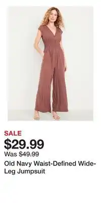 Old Navy Old Navy Waist-Defined Wide-Leg Jumpsuit offer