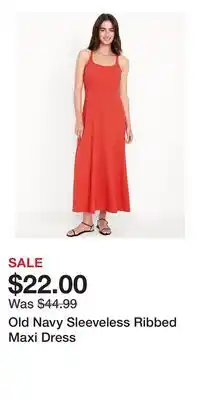 Old Navy Old Navy Sleeveless Ribbed Maxi Dress offer