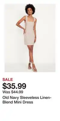 Old Navy Old Navy Sleeveless Linen-Blend Mini Dress offer