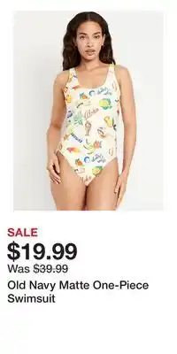 Old Navy Old Navy Matte One-Piece Swimsuit offer