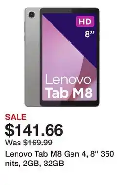 Newegg Lenovo Tab M8 Gen 4, 8 350 nits, 2GB, 32GB offer