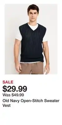 Old Navy Old Navy Open-Stitch Sweater Vest offer