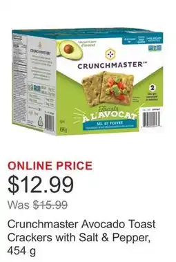Costco Crunchmaster Avocado Toast Crackers with Salt & Pepper, 454 g offer