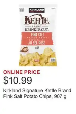 Costco Kirkland Signature Kettle Brand Pink Salt Potato Chips, 907 g offer