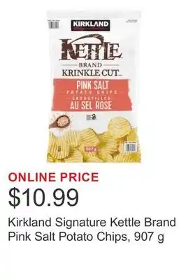 Costco Kirkland Signature Kettle Brand Pink Salt Potato Chips, 907 g offer