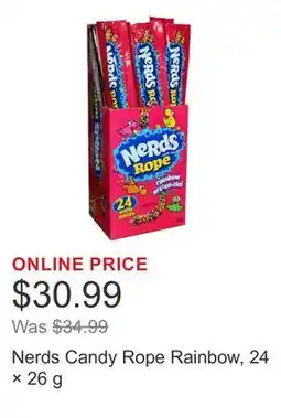 Costco Nerds Candy Rope Rainbow, 24 × 26 g offer