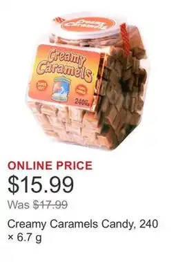 Costco Creamy Caramels Candy, 240 × 6.7 g offer
