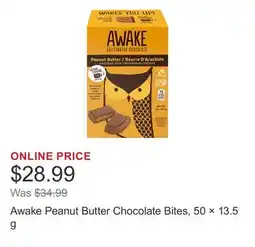 Costco Awake Peanut Butter Chocolate Bites, 50 × 13.5 g offer