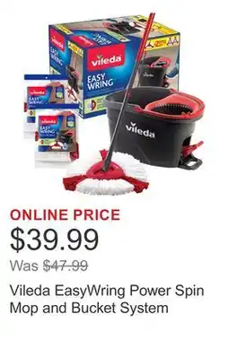 Costco Vileda EasyWring Power Spin Mop and Bucket System offer