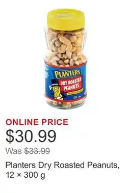 Costco Planters Dry Roasted Peanuts, 12 × 300 g offer