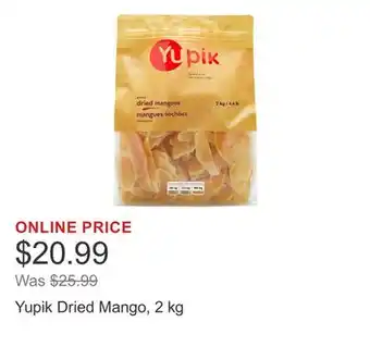 Costco Yupik Dried Mango, 2 kg offer