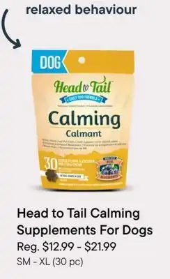 Petvalu Head to Tail Calming Supplements for Dogs offer