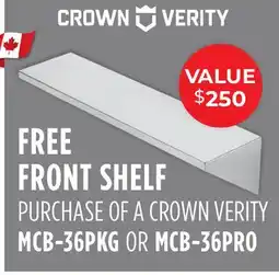 TA Appliances & Barbecues CROWN VERITY FRONT SHELF offer