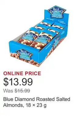 Costco Blue Diamond Roasted Salted Almonds, 18 × 23 g offer
