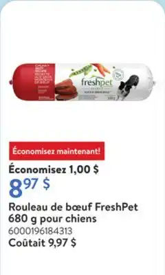 Walmart Rouleau de bœuf FreshPet 680 g pour chiens offer