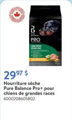 Walmart Nourriture sèche Pure Balance Pro+ pour chiens de grandes races offer