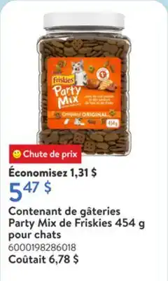 Walmart Contenant de gâteries Party Mix de Friskies 454 g pour chats offer