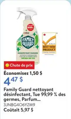 Walmart Family Guard nettoyant désinfectant, Tue 99,99 % des germes, Parfum frais 946 mL, parfum frais offer