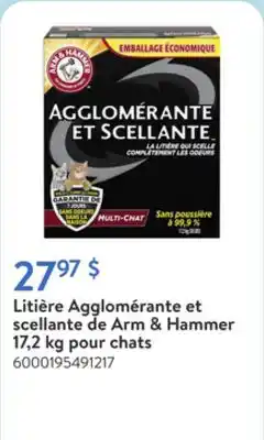 Walmart Litière Agglomérante et scellante de Arm & Hammer 17,2 kg pour chats offer