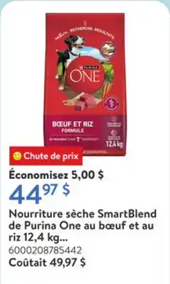 Walmart Nourriture sèche SmartBlend de Purina One au bœuf et au riz 12,4 kg pour chiens offer