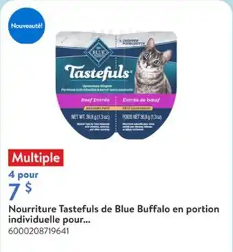Walmart Nourriture Tastefuls de Blue Buffalo en portion individuelle pour chats offer