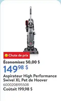 Walmart Aspirateur High Performance Swivel XL Pet de Hoover offer