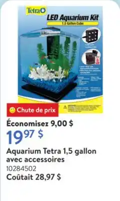 Walmart Aquarium Tetra 1,5 gallon avec accessoires offer