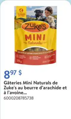 Walmart Gâteries Mini Naturals de Zuke's au beurre d'arachide et à l'avoine 170 g pour chiens offer