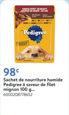 Walmart Sachet de nourriture humide Pedigree à saveur de filet mignon 100 g pour chiens offer
