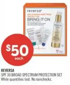 Shoppers Drug Mart Reversa spf 30 broad spectrum protection set offer