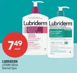 Shoppers Drug Mart Lubriderm lotions offer
