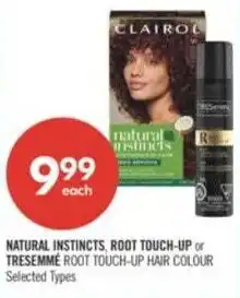 Shoppers Drug Mart Natural instincts, root touch-up or tresemme offer