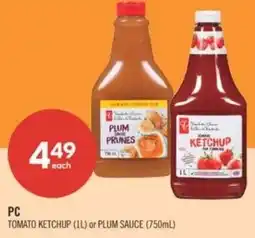 Shoppers Drug Mart PC tomato ketchup or plum sauce offer