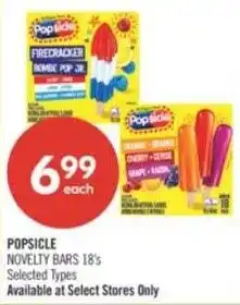 Shoppers Drug Mart Popsicle novelty bars offer