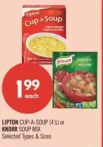 Shoppers Drug Mart Lipton cup-a-soup or knorr soup mix offer