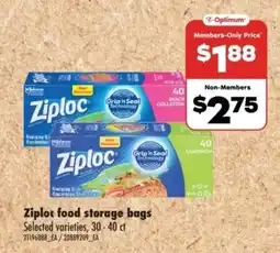 No Frills Ziploc food storage bags offer