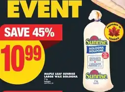 No Frills Maple leaf sunrise large wax bologna offer