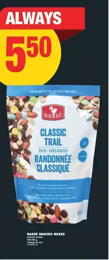 No Frills Bassé snacks mixes offer