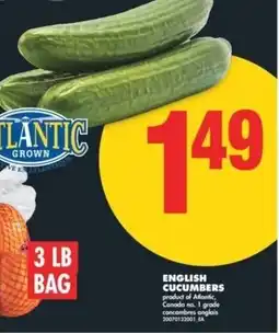 No Frills English cucumbers offer
