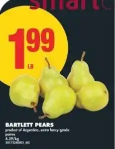 No Frills Bartlett pears offer