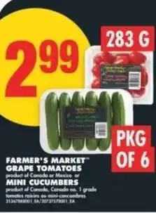 No Frills Farmer's market grape tomatoes mini cucumbers offer