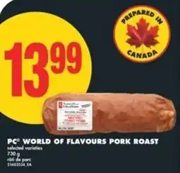 No Frills PC world of flavours pork roast offer