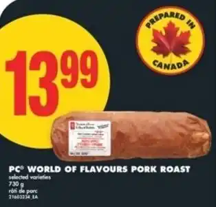 No Frills PC world of flavours pork roast offer
