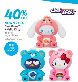 Toys R us Care Bears x Hello Kitty offer