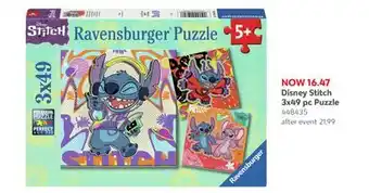 Toys R us Disney Stitch 3x49 pc Puzzle offer